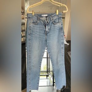 Zara cropped skinny flare jeans